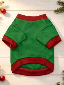 YOKLUN Christmas Fun Pet Sweatshirt, Small To Medium Dog Shiba Inu Autumn/Winter Holiday Couple Outfit Dog Clothes - Green - View 4