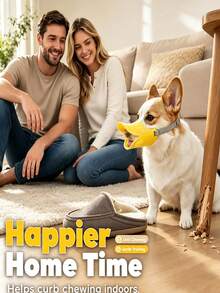 1pc Small Dog Muzzle, Anti-Bite Silicone Duck-Shaped Dog Muzzle, With Adjustable Strap, Prevents Barking And Biting, Suitable For Small And Medium Dogs Anti-Barking Muzzle, Soft Duck-Shaped Silicone Muzzle - Multicolor - View 6
