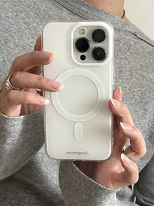 Premium Minimalist Pure White Magnetic Phone Case Compatible With IPhone 17 Pro Max, Apple 17, Matte 14, New 15 Pro, Soft Shell 16 Pro Max, Shockproof Protective Cover 16 - White - View 1
