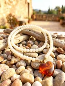 1pc Vintage Elegant Y2K Women's Heart Pendant Necklace, Suitable For Daily Wear, Vacation, Date, Party, Gathering - Red - View 5