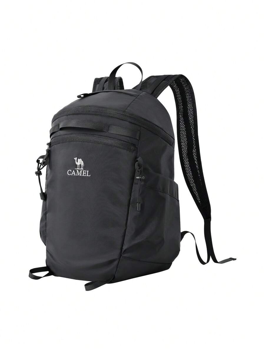 CAMEL CROWN Unisex Commute Backpack, Lightweight Mini Rucksack For Travel, Student School Bag, Outdoor Hiking & Mountaineering - Phantom Black - View 1