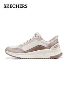 Skechers Women's Color-Block Honeycomb Mesh Cushioned Non-Slip Wear-Resistant Casual Jogging Shoes - Off White - View 4