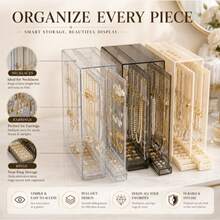 1pc Display Stand, Barazuku Keychain Storage Rack, Phone Lanyard, Anime Merchandise, Small Storage Box, Badge Display Stand, High-End Exquisite Earrings, Studs, Necklaces, Bracelets, Jewelry, Large Capacity Luxury Transparent Anti-Oxidation Display Stand, Jewelry Storage Box - Multicolor - View 4