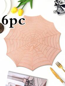 1/4/6 buah Alas Meja PVC Motif Jaring Laba-laba dengan Lapisan Emas, Cocok untuk Dekorasi Meja Pesta Pernikahan, Alas Meja Halloween, Alas Mesin Kopi, Alas Anti Selip dan Tahan Panas, Cocok untuk Pesta Pernikahan, Perayaan Hari Raya, Piknik, Berkemah, dan Dekorasi Meja Pesta Ulang Tahun - MultiWarna - View 8