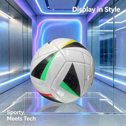Soccer Ball Size 2, Fashionable Tech-Inspired Design With Creative Machine-Stitched Patchwork Appearance, Excellent Rebound Performance For Comfortable Sports Experience, Durable Surface Resistant To Outdoor Wear And Tear. Compact And Easy To Store, Suitable For Leisure Sports, Play, And Photography, Combining Practical Sports Value With Fashionable Visual Appeal.