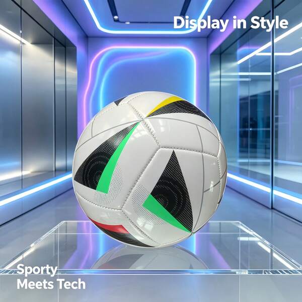 Soccer Ball Size 2, Fashionable Tech-Inspired Design With Creative Machine-Stitched Patchwork Appearance, Excellent Rebound Performance For Comfortable Sports Experience, Durable Surface Resistant To Outdoor Wear And Tear. Compact And Easy To Store, Suitable For Leisure Sports, Play, And Photography, Combining Practical Sports Value With Fashionable Visual Appeal.