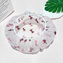 6 buah Topi Mandi Ekstra Besar Tebal dengan Motif Cetak yang Dapat Diatur, Dapat Digunakan Kembali dengan Karet Elastis, Cocok untuk Penggunaan di SPA dan Salon Rambut Wanita - A - View 10