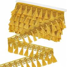 Tassel Fringe Trim, 5.5cm Golden Tassel Trim Tassel Ribbon Sewing Lace Fabric Trims Crochet Lace Ribbon For Curtain Dress Clothes Home Decor DIY Crafts - Multicolor - View 11