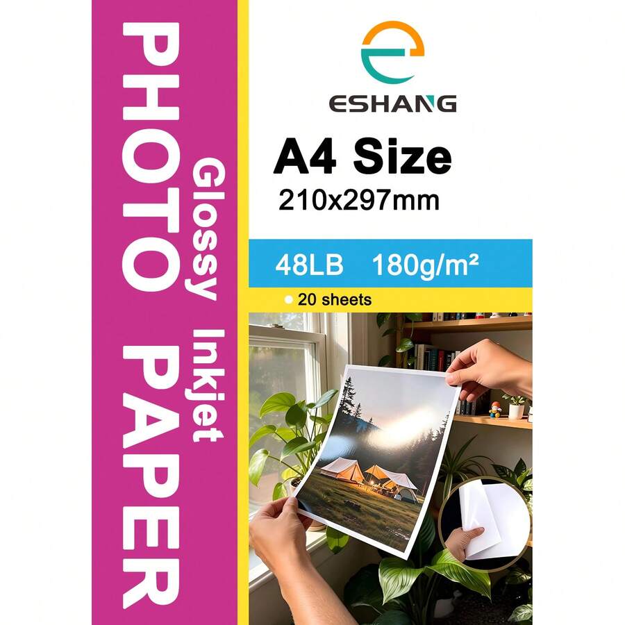 Glossy Inkjet Photo Paper, A4 Size, 180g/M², 20 Sheets - 20 Sheets - View 1