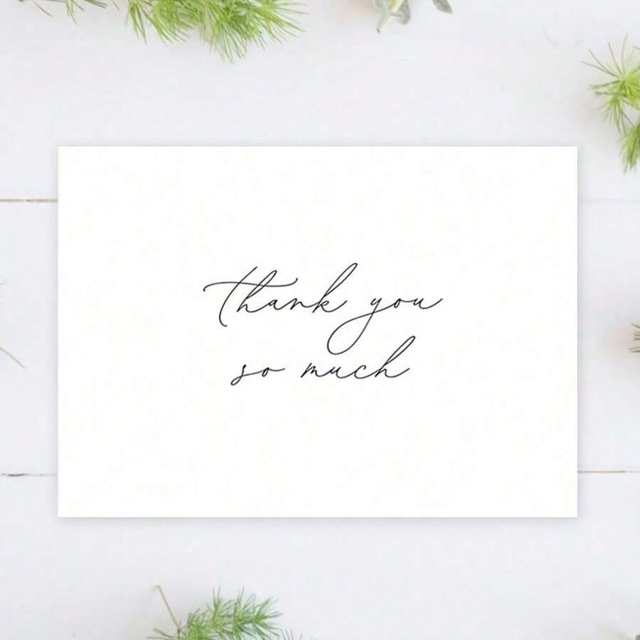 Wedding Thank You Cards - Shower Thank You Cards - Thank You Cards With Envelopes, Wedding Birthday Christmas Baptism - Multicolor - View 1