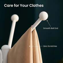 HEXCELEN Freestanding Coat Rack With Storage Basket & Single Shelf – 12-Hook Floor-Standing Unit (Total Height: 182.8cm) – Home Storage Rack For Entryway Or Bedroom - Camel Yellow White - View 3