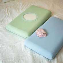 Summer Ice Silk Cooling Pillowcase, Memory Pillow Cover, Breathable And Sweat-Wicking, Non-Slip, Non-Shifting, Contoured Fit, Minimalist Solid Color, Suitable For Bed And Sofa - Multicolor - View 4