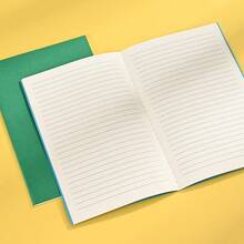 Cuaderno A5 con paleta de colores suaves y diseño de líneas de coche - Cuaderno - Ver 6