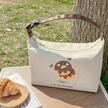 French Maillard Style Thickened Insulated Lunch Box Bag, Handheld Bento Bag For Students And Office Workers, Commuter Lunch Bag - Multicolor - View 2