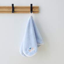1/5件 9.84"*19.68" 卡通動物刺繡珊瑚絨手巾，超柔軟高吸水臉巾，附掛環，便攜，多色，可重複使用，適用於浴室、洗臉、卸妝、廚房、返校宿舍 - 彩色 - 查看 13
