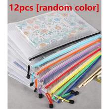A4 Zipper File Bag Mesh Zipper Pouch Document Bag, Waterproof Zipper Bag File Folder, Suitable For School Office Supplies, Puzzle, Board Game Storage And Toy - Multicolor - View 11