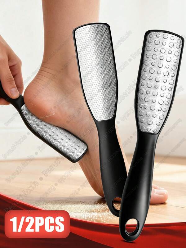 ANDVICTORY 1pc Mini Foot Scrubber, Double-Sided Dead Skin Remover, Callus Foot File, Foot Care Tool, Suitable For Heels