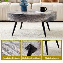 Round Coffee Table Black Modern 70cm - Side Table Minimalist Design - 黑色 - 查看 7