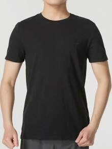 Timberland New Men's Outdoor Running Sports Top, Breathable Casual Crew Neck Short Sleeve Shirt - Black - View 6