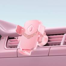 YWOR Car Phone Holder, Air Vent Navigation Mount, 360° Rotation Horizontal/Vertical Screen Switching, One-Click Release Single-Hand Operation, No Obstruction Of View, Suitable For Cars, Trucks, Pickups. Pink Gift, Christmas Gift, Mother's Day Gift, Women's Day Gift, Birthday Gift - A - View 7