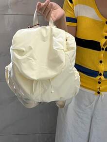 Ransel Lipat Nilon Lembut, Ransel Kasual Ringan untuk Sekolah dan Perjalanan - Rectangle - View 10