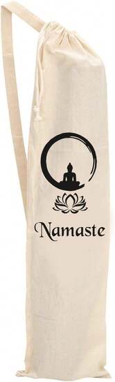 Mayatra'S Organic Large Yoga Mat Tote Bag Cover -100% Cotton Lightweight,Washable Yoga Dust Bag With Adjustable Strap Unisex