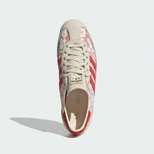 Adidas Women's Vintage Sports Shoes, Classic Thin Sole Casual Sneakers JS1311, Spring/Autumn - Light Khaki/red - View 2