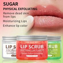 Hllozzi 50g/1.76oz Lip Scrub, 3 Varian Rasa, Cocok untuk Perawatan Harian, Melembapkan, Mengelupas, dan Penggunaan Malam Hari. Cocok untuk Semua Jenis Kulit. Lip Balm Portabel, Hadiah yang Bagus untuk Keluarga. - scrub bibir 50g - View 7