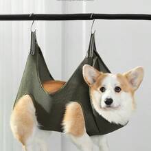 1 buah Hammock Perawatan Hewan Peliharaan, Tersedia Berbagai Ukuran, Bahan Tahan Lama dan Aus, Desain Gantung untuk Mengamankan Kucing dan Anjing, Nyaman untuk Memotong Kuku dan Membersihkan Bulu, Mengurangi Pergerakan Hewan Peliharaan, Lubang Samping untuk Memperpanjang Kaki, Mudah Dipakai, Dilengkapi dengan Tali Gantung untuk Memudahkan Pemasangan, Cocok untuk Kucing dan Anjing Kecil, Alat Pembersih dan Perawatan Hewan Peliharaan di Rumah - MultiWarna - View 2