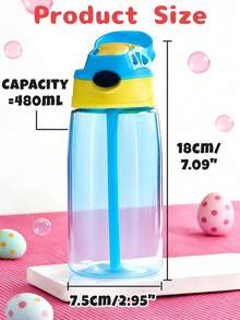 1pc Customized Name Straw Water Bottle, Customized Name Straw Cup, 480ml Customized Name Straw Cup, Customized Insulated Cup, Personalized Name Straw Cup, Personalized Water Bottle With Straw Lid, Personalized Straw Cup, Personalized Insulated Cup, Convenient For School Use, Summer Water Cup - Custom Face and Name - View 6