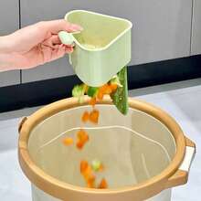 附吸盤水槽濾網籃，自動傾斜機制收集食物殘渣，三角水槽海綿置物架附吸盤濾網籃，適用於廚房與浴室水槽 - 款B - 查看 5