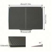 1pc Extra Large Kitchen Splash Guard Drying Mat - Heat Resistant 446°F/230°C, Non-Slip Countertop Mat With Drainage Holes, Suitable For Sink, Stove, Countertop Drying - Easy To Clean, Dishwasher , Space-Saving Design - Multicolor - View 3