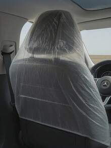 1/3/4/6/8/10pcs Disposable Safety Seat Covers, Transparent Dustproof Waterproof Stain-Resistant Universal Protective Film, Suitable For Cars, Trucks And Various Safety Seats, Lightweight Foldable, High-Quality PE Material - Multicolor - View 2