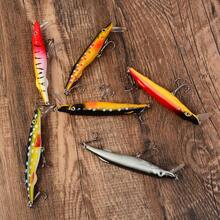 6pcs Floating Barracuda Minnow Lure Set, Slim Bionic Hard Bait, Pike Bass Freshwater Saltwater Fishing Lure Combo - Multicolor - View 3