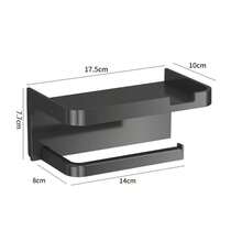 Giá treo giấy vệ sinh không cần khoan, kệ hộp đựng giấy vệ sinh gắn tường cho phòng tắm gia đình, giá lưu trữ cuộn giấy và điện thoại - Nhiều màu - Xem 2
