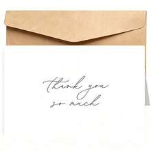 Wedding Thank You Cards - Shower Thank You Cards - Thank You Cards With Envelopes, Wedding Birthday Christmas Baptism - Multicolor - View 5