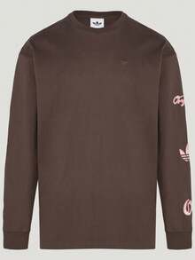 Adidas Originals Kaos Lengan Panjang Pria Ukuran M Tanpa Kerah Rajut Lengan Panjang TKR5045 - Coklat - View 3