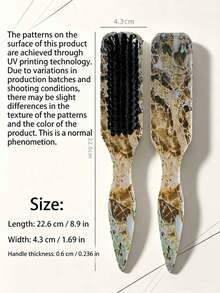 1pc Unscented Professional Hair Comb/Beard Brush, Hair Styling Tool, Edge Control Comb, Professional Smooth Back Comb With Cutting And Cleaning Functions, Smooth And Easy To Comb, Suitable For All Hair Types, Edge Control Comb, Professional Smooth Back Comb, Suitable For Creating Smooth Ponytails And Braids, Pointed Tail Styling Tool, Used For Fixing Flyaway Hair And Applying Side Beard Wax, Suitable For Bathroom Use, Scalp Massage, Back To School, Travel, Daily Use, Also An Excellent Gift For Friends And Family - Multicolor - View 7