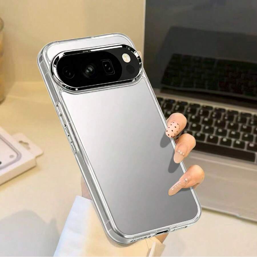 鏡面手機殼,相容於 Pixel 6、6 Pro、6a、7、7a、7 Pro、8、8a、8 Pro、9、9a、9 Pro、10、10a、10 Pro、XL、S21、S22 Plus、S23、S24、S25 Ultra、S26、S26 Plus、S26 Ultra - 銀色 - 查看 1