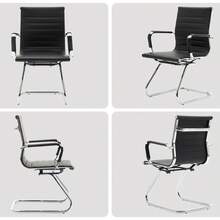 WAHSON OFFICE CHAIRS 10PCS PU Leather Office Chair Metal Frame Conference Chair For Meeting Room/Reception Area - 黑色十把 - 查看 8