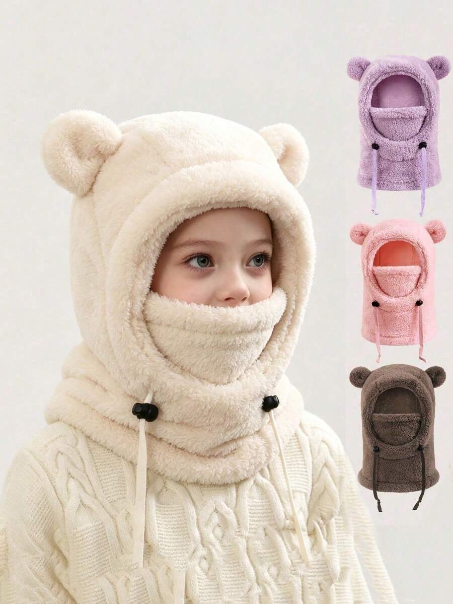 3-i-1 förtjockad panda-hoodie med mjuk elastisk dragsko – söt pandamössa - Multifärgad - Visa 1