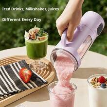 Gelas Jus Portabel untuk Memeras Buah Segar, Kapasitas Besar, Anti Bocor, Mudah Dibersihkan, Gelas Jus Berkualitas Tinggi dengan Berbagai Pilihan Warna, Gelas Pencampur Buah dan Sayuran Multifungsi, Gelas Milkshake - MultiWarna - View 2