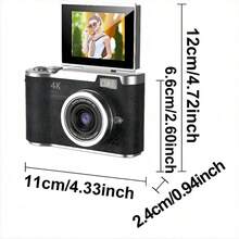 1080P HD bärbar digitalkamera för fotografering och videofilmning, autofokusfunktion, hög pixelupplösning, bildstabiliseringsteknik, 180° vridbar skärm, 8x digital zoom, inbyggt 800mAh uppladdningsbart batteri - Visa 4