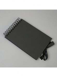 Black Anniversary Photo Album, Travel Journal, Meaningful Notebook, Suitable For Wedding Guest Book And Anniversary Kraft Paper Photo Album, Family Photo Album - Suitable For Handmade Paper, Christmas Gift - Multicolor - View 4