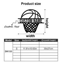 1pc Customized Name Metal Basketball Hoop Sign Decor, Basketball Iron Wall Art, Indoor Decor, Outdoor Basketball Court Wall Hanging, Basketball Enthusiast Gift, Home Decor, Modern Art Basketball Decor, Wall Decor, Room Decor, Living Room Decor, Bedroom Decor, House Decor, Personalized Gift Craft - Multicolor - View 52