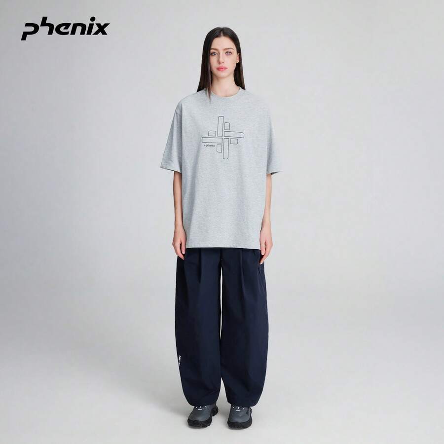 Phenix Outdoor Casual Short Sleeve 2026SS Sports Breathable Minimalist Printed Knit T-Shirt - Frost Gray - View 1