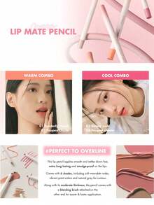 Rom&nd LIP MATE 唇線筆 0.5g/0.02oz，柔霧順滑唇線筆，輕盈透氣芯，易勾勒唇形，高顯色自然裸色系，便攜尺寸，適合日常使用，適合初學者，韓系美妝，Olive Young，禮物 - 09 PLUM BURGUNDY - 查看 9