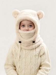 3-i-1 förtjockad panda-hoodie med mjuk elastisk dragsko – söt pandamössa - Multifärgad - Visa 6