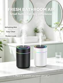 180ml Mini Car Humidifier With Romantic Colorful LED Ambient Night Light, Large Mist Output, Quiet Operation, Auto Timer, 2 Working Modes, Compatible With Essential Oils (6 Fragrance Options), Car And Home Dual-Use Ultrasonic Aromatherapy Diffuser, Compact And Portable, USB Powered, Suitable For Car, Office, Bedroom, Living Room, Study, Bathroom - A - View 7
