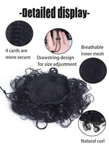 Naturally Voluminous Curls With An Adjustable Drawstring Hair Tie, Available In Multiple Colors. Stylish Updo Suitable For Everyday Wear. - Multicolor - View 2